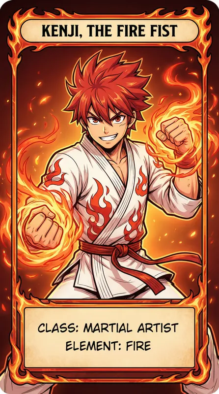 烈焰拳师角色卡片——里番动漫精选动漫角色